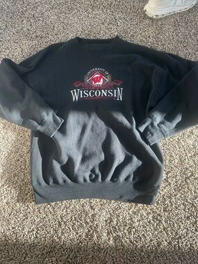 Vintage University of Wisconsin-Madison Black Sweatshirt